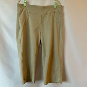 Ruby Rd. Woman Tan Capris Stretch Comfortable
